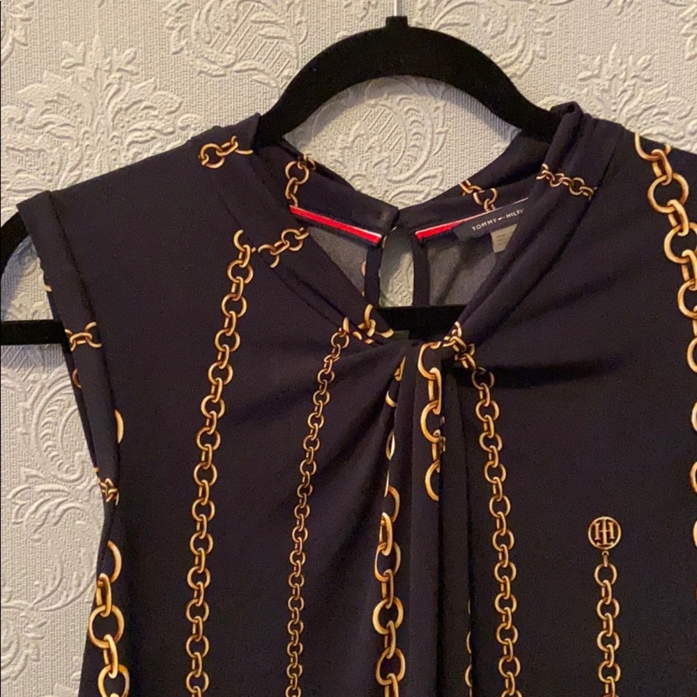 Tommy Hilfiger Chain print jersey sleeveless top